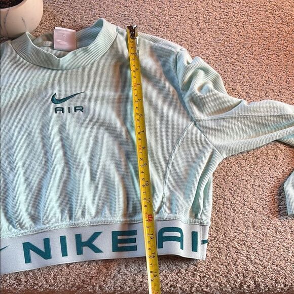Nike Air Mint Green Cropped Sweatshirt - Picture 11 of 14